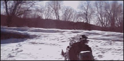 Снегокат уехал без хозяина