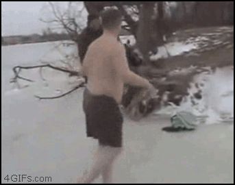 Падение на льду