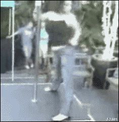 Не удержалась на шесте
