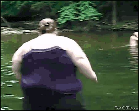 Большой плюх в воду