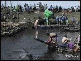 Зацепился трусами