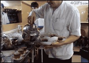 Профессиональное разливание чая