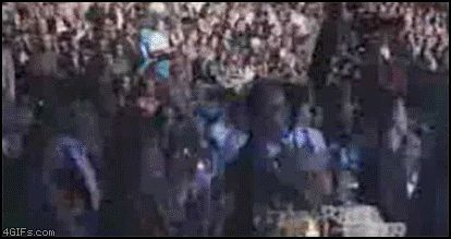 Падение перед зрителями