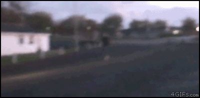Немного неудачный прыжок через машину