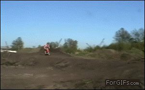 Мотоцикл улетел без водителя
