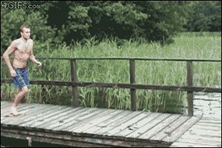 Поскользнулся прямо перед прыжком