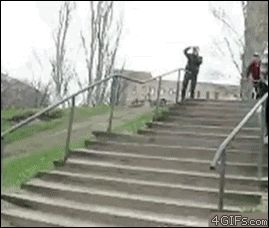 Двойной фэйл во время трюка
