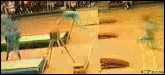 Массовое падение в спорте