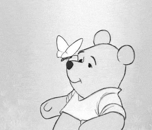 Винни и бабочка