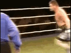 Упал на спину