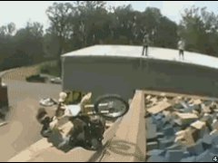 Неудачное сальто на велике