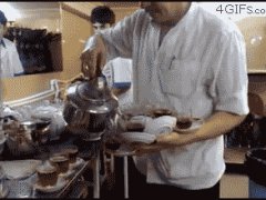 Профессиональное разливание чая