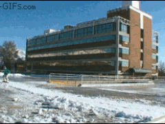 Сноубординг по крышам