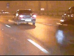 Красивый обгон с заносами