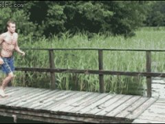 Поскользнулся прямо перед прыжком