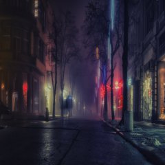Тусклые ночные огни